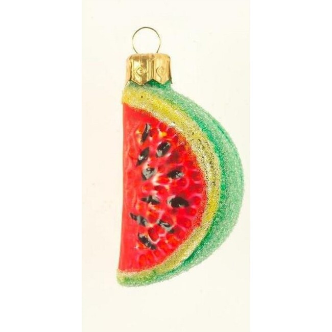 European Glass Sugared Watermelon Ornament