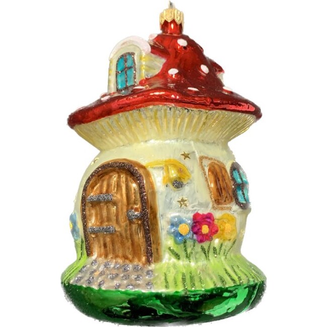 European Glass Mushroom House Ornament