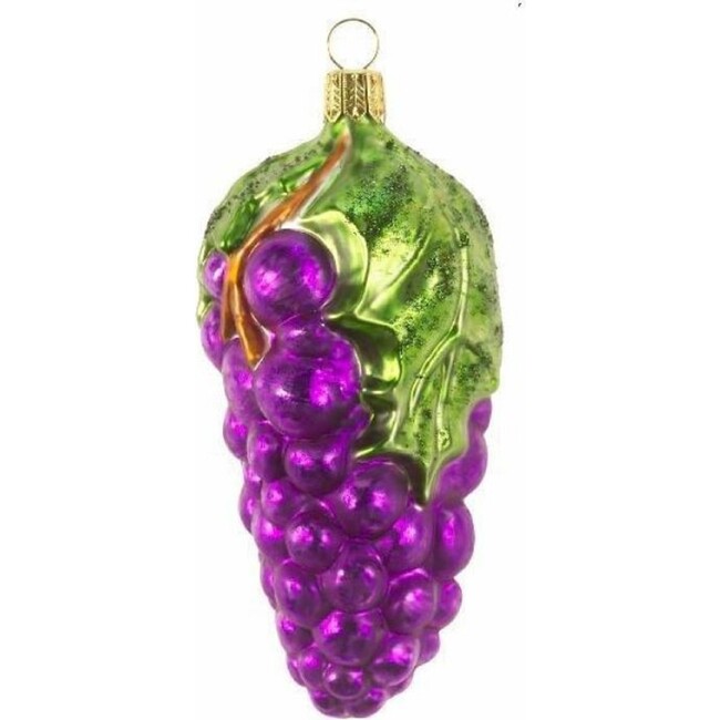 European Glass Grape Cluster Ornament