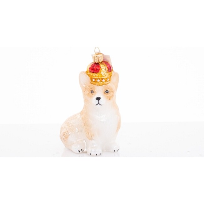 European Glass Corgie Dog Ornament