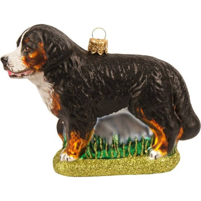 European Glass Bernese Mountain Dog Ornament