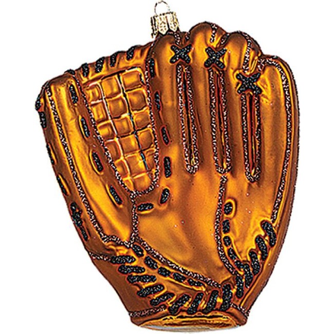 European Glass Baseball Glove Ornament