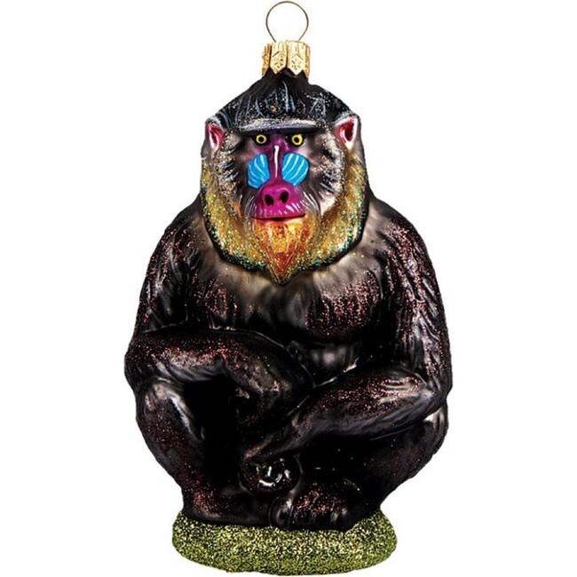  European Glass Baboon Ornament