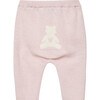 Little Teddy Leggings, Pale Pink - Leggings - 1 - thumbnail