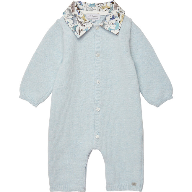 Little Liberty Print Zoo Collar All-In-One, Pale Blue