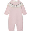 Little Penguin Fairisle All-In-One, Pale Pink - Bodysuits - 1 - thumbnail