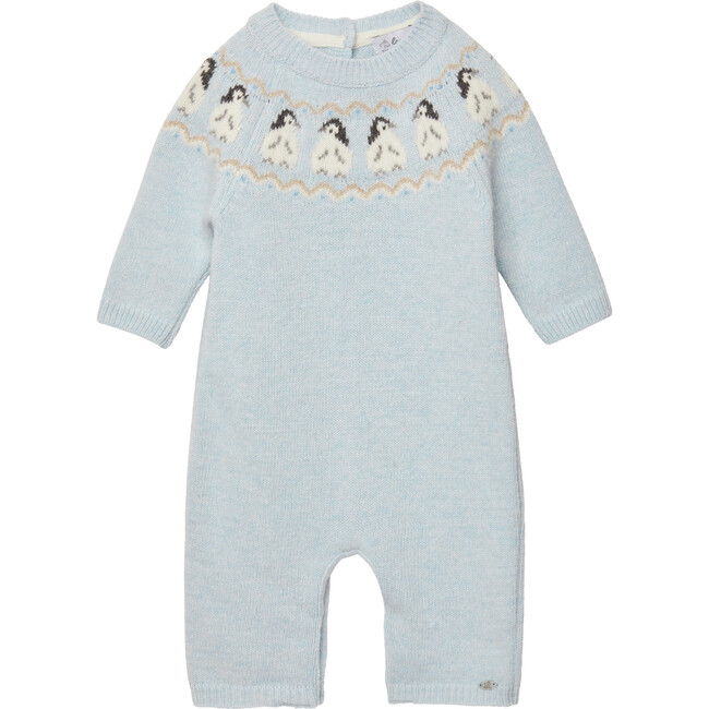 Little Penguin Fairisle All-In-One, Pale Blue