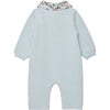 Little Liberty Print Zoo Collar All-In-One, Pale Blue - Bodysuits - 2