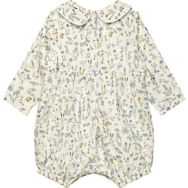 Little Liberty Print Theo Romper, Blue Theo - Rompers - 2