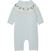 Little Penguin Fairisle All-In-One, Pale Blue - Bodysuits - 2