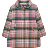 Darcy Check Wool Faux Fur Collar Coat, Rose Pink - Coats - 4