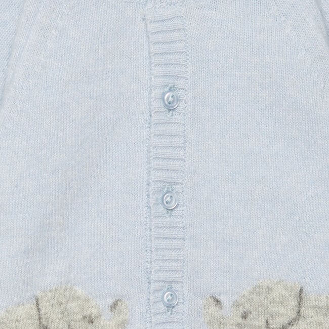 Little Elephant Cardigan, Pale Blue - Cardigans - 3