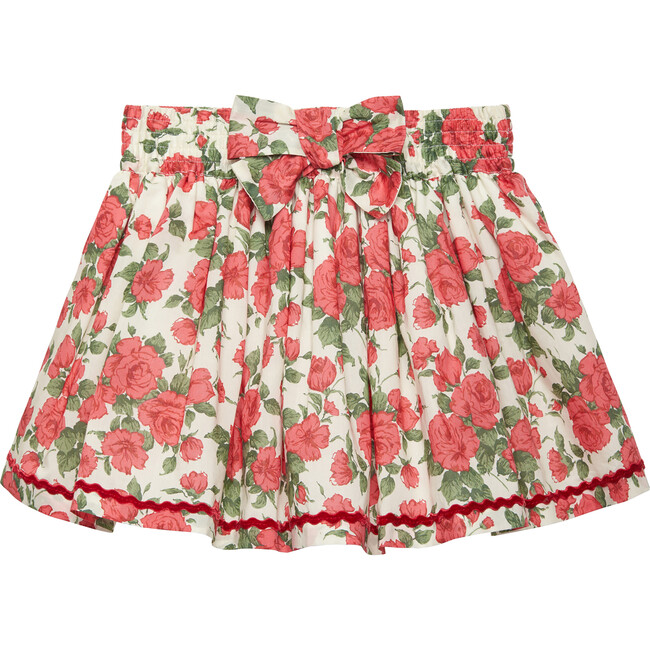 Liberty Print Carline Rose Skirt, Red Carline Rose