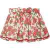 Liberty Print Carline Rose Skirt, Red Carline Rose - Skirts - 1 - thumbnail