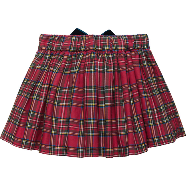 Scottie Doggie Applique Tartan Skirt, Red Tartan - Skirts - 2