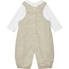 Little Augustus & Friends Smocked Dungaree, Oatmeal - Rompers - 2