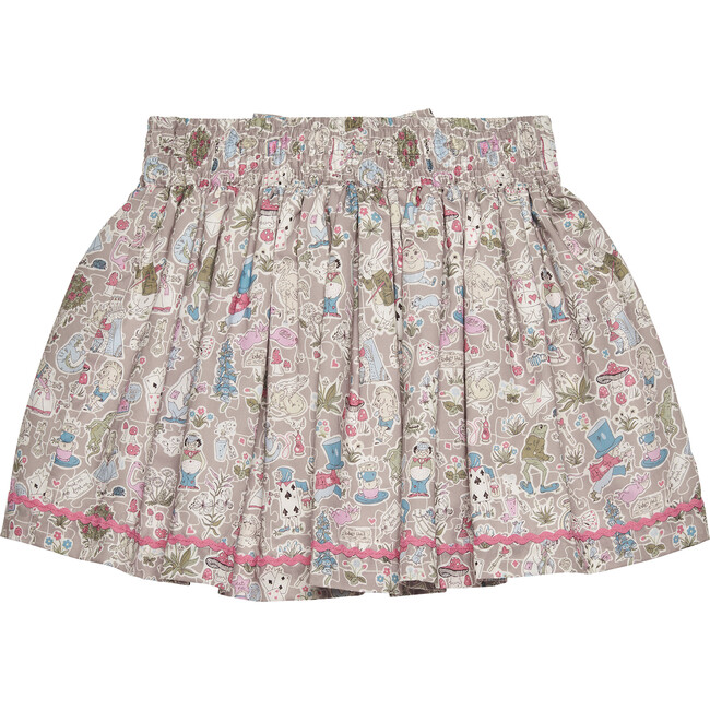 Liberty Print Alice Bow Skirt, Taupe Alice - Skirts - 2