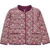 Liberty Print Strawberry Thief Quilted Jacket, Plum Strawberry Thief - Coats - 1 - thumbnail