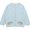 Hollie Hedgehog Cardigan, Sea Blue - Cardigans - 1 - thumbnail