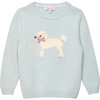 Peggy Poodle Sweater, Blue - Sweaters - 1 - thumbnail