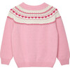 Natasha Fairisle Cardigan, Rose Pink - Cardigans - 2