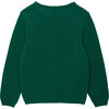 Velvet Bow Cardigan, Forest Green - Cardigans - 2