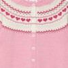 Natasha Fairisle Cardigan, Rose Pink - Cardigans - 3