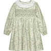 Bella Floral Willow Long Sleeve Smocked Dress, Green - Dresses - 1 - thumbnail