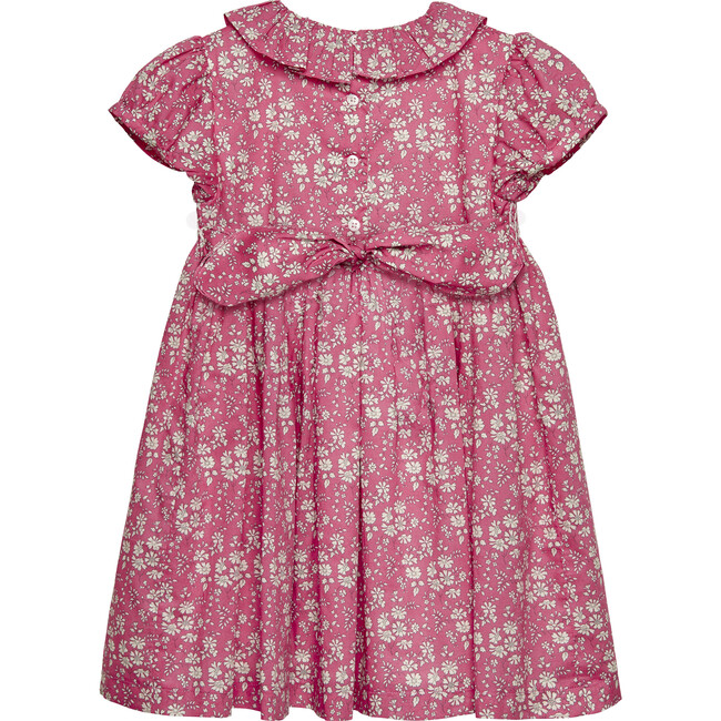 Liberty Print Capel Floral Smocked Party Dress, Bright Pink Capel - Dresses - 2