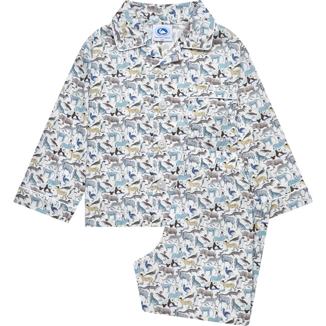 Liberty Print Zoo Pajama, Blue