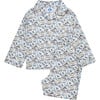 Liberty Print Zoo Pajama, Blue - Pajamas - 1 - thumbnail