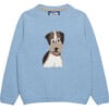 Rufus Dog Sweater, Blue Marl - Sweaters - 1 - thumbnail