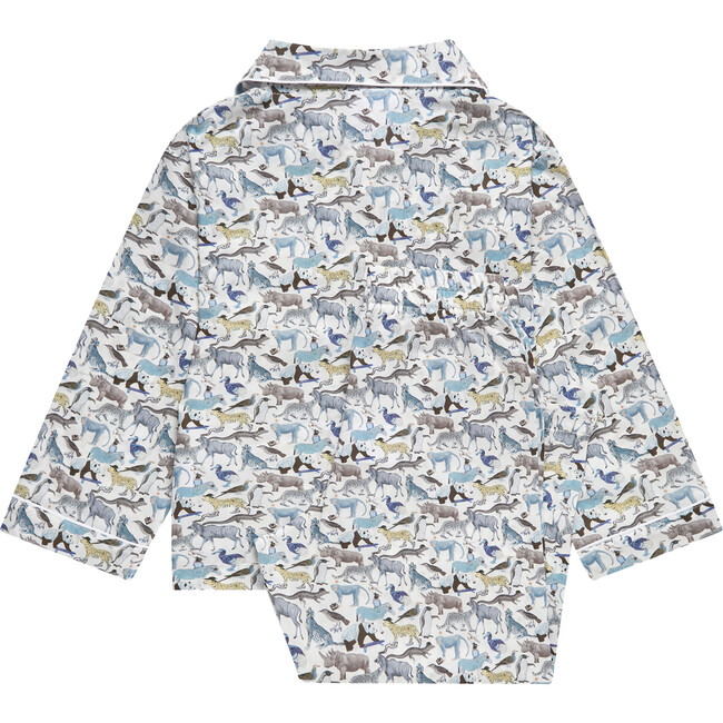 Liberty Print Zoo Pajama, Blue - Pajamas - 2