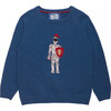 Knight Sweater, Denim Blue Marl - Sweaters - 1 - thumbnail