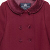 Little Classic Wool Coat, Burgundy - Coats - 3