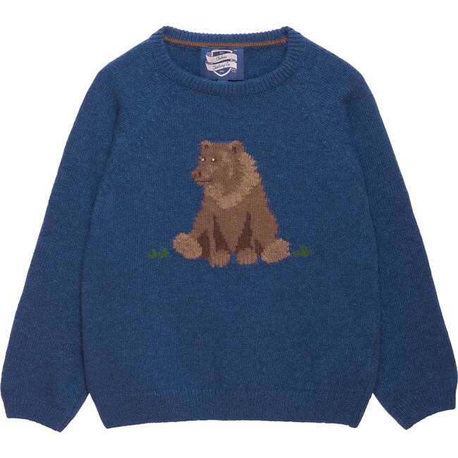 Grizzly Bear Sweater, Denim Blue Marl