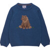 Grizzly Bear Sweater, Denim Blue Marl - Sweaters - 1 - thumbnail