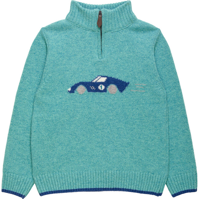 Sebastian Car Half Zip, Sea Green