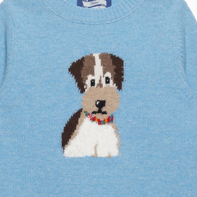 Rufus Dog Sweater, Blue Marl - Sweaters - 3