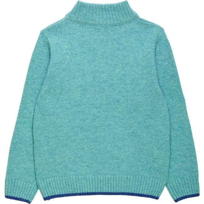 Sebastian Car Half Zip, Sea Green - Sweaters - 2