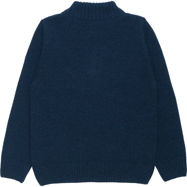 Henry Half Zip, Navy Marl - Sweaters - 2