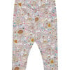 Little Liberty Print Alice Legging, Taupe - Leggings - 1 - thumbnail