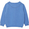 Little Liberty Print Floret Heart Applique Cardigan, Azure Blue - Cardigans - 2