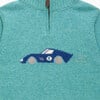 Sebastian Car Half Zip, Sea Green - Sweaters - 3