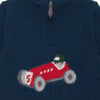 Henry Half Zip, Navy Marl - Sweaters - 3