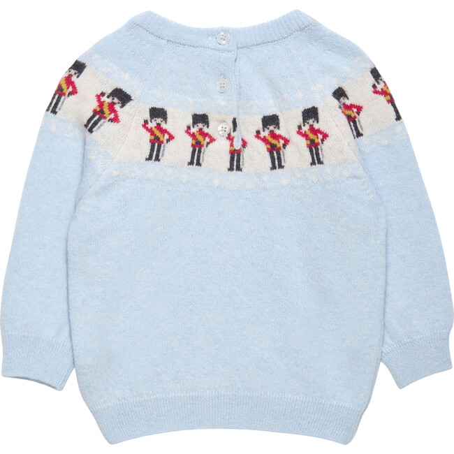 Little Guardsman Fairisle Sweater, Icy Blue - Sweaters - 2