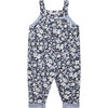 Little Annie Floral Cord Dungarees, Navy - Rompers - 1 - thumbnail