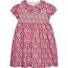 Little Liberty Print Capel Floral Smocked Party Dress, Bright Pink Capel - Dresses - 1 - thumbnail