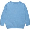 Little Baby Augustus Lion Sweater, Blue Marl - Sweaters - 2