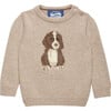 Little Walter Dog Sweater, Oatmeal - Sweaters - 1 - thumbnail